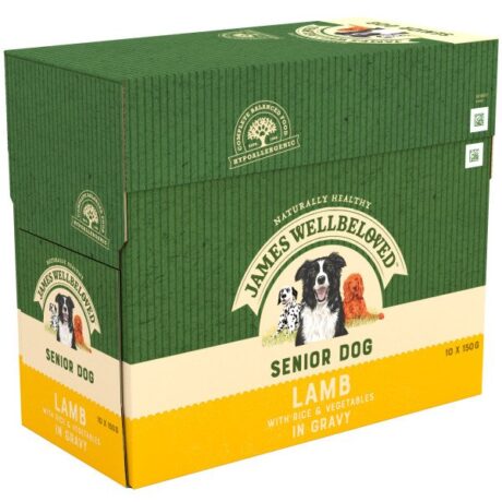 James Wellbeloved Senior Lamb in Gravy Pouches 4 x 10 x 150g