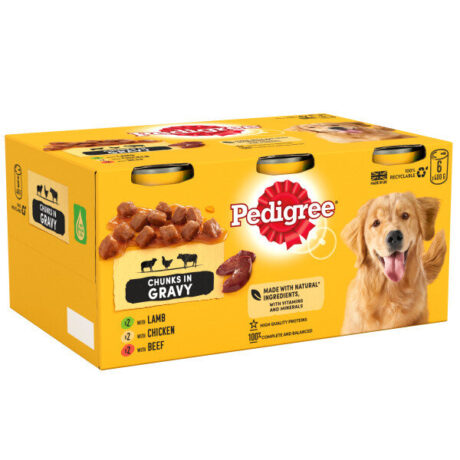 Pedigree Tins in Gravy Mixed 4 x 6 x 400g