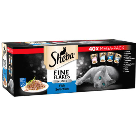 Sheba Fine Flakes Fish Collection in Jelly 2 x 40 x 85g